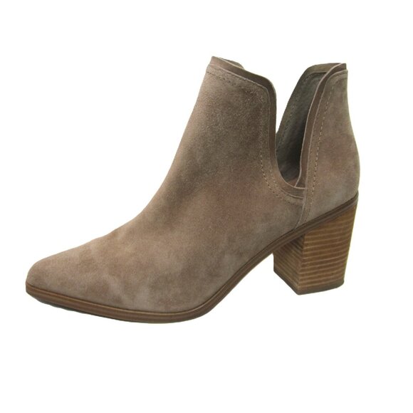 Steve Madden Havannah Womens Size 11 Suede 3" Heeled Booties Ankle Boots Taupe - Picture 1 of 9